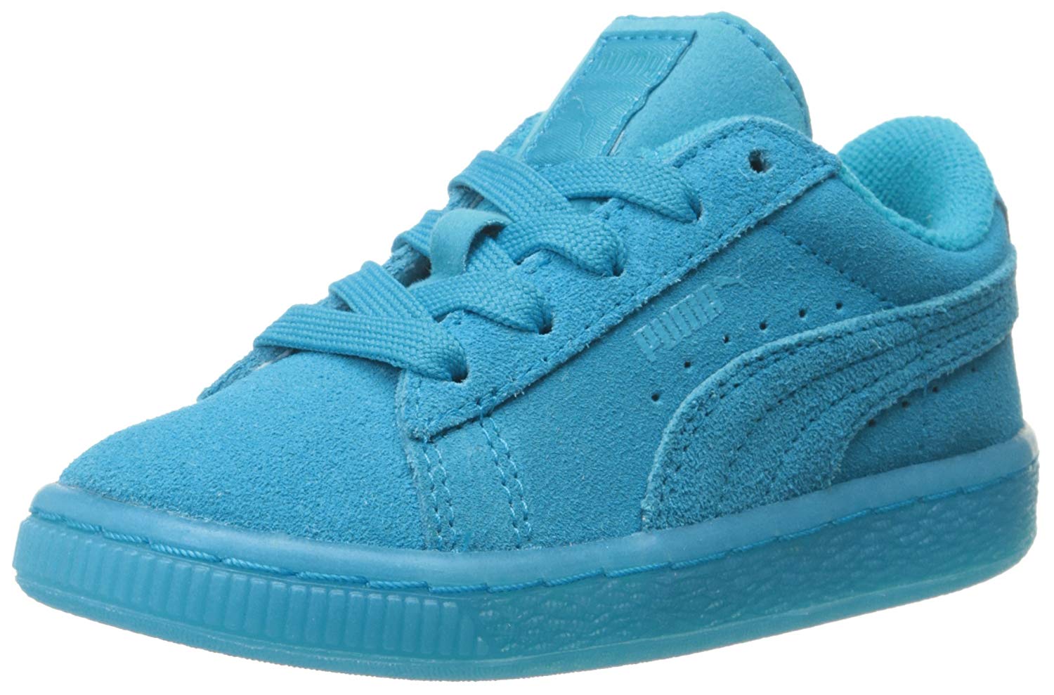 electric green suede pumas