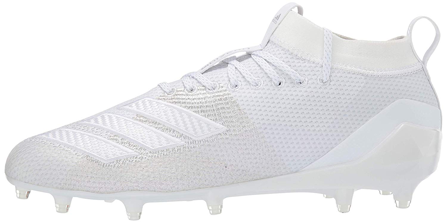 adidas Men's Adizero 8.0 Football Shoe, White/White/White, Size 14.0 ...