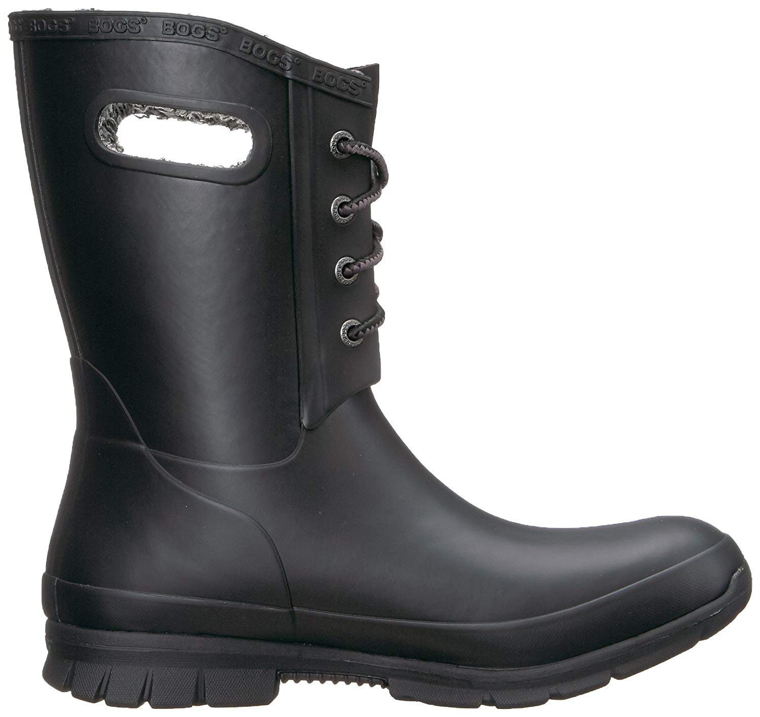 Bogs Womens Amanda Closed Toe MidCalf Cold Weather Boots, Black, Size