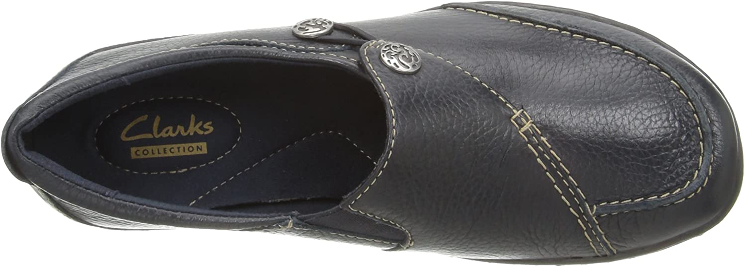 Clarks Women's Ashland Lane Q Slip-On Loafer, Navy, Size 6 ...