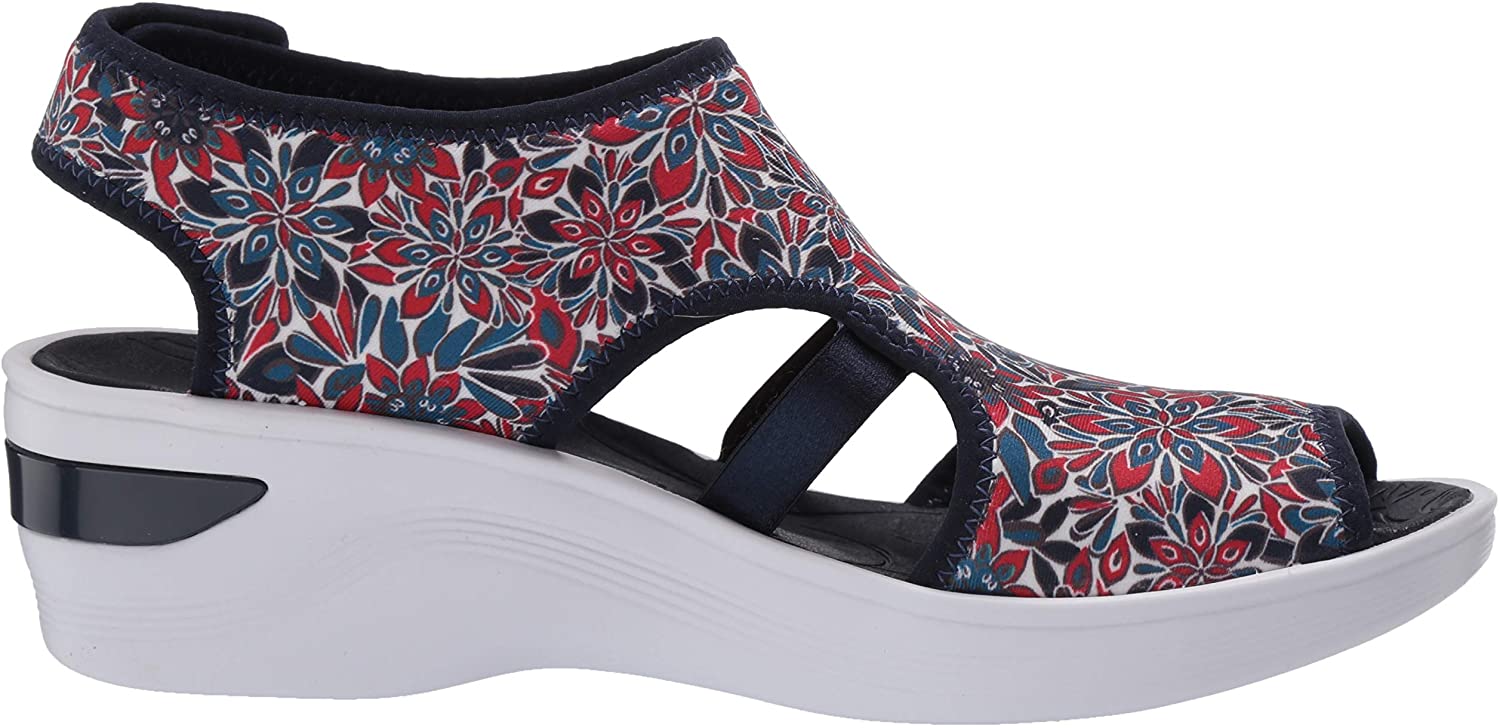 BZees Women's Shoes Dream Fabric Peep Toe Casual Slingback, Blue, Size 7.5 Ihz1 | eBay