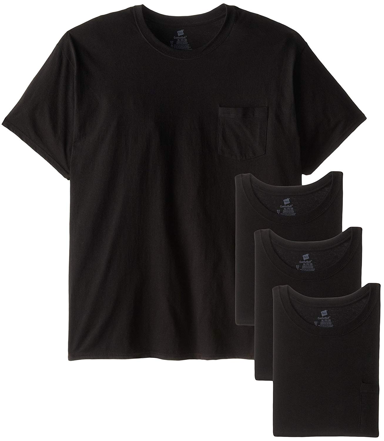Hanes ComfortSoft 4-Pack t-shirts (Large 42-44