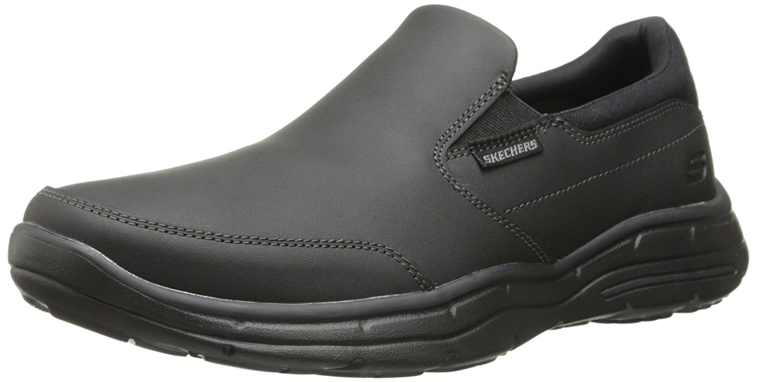 all black leather skechers