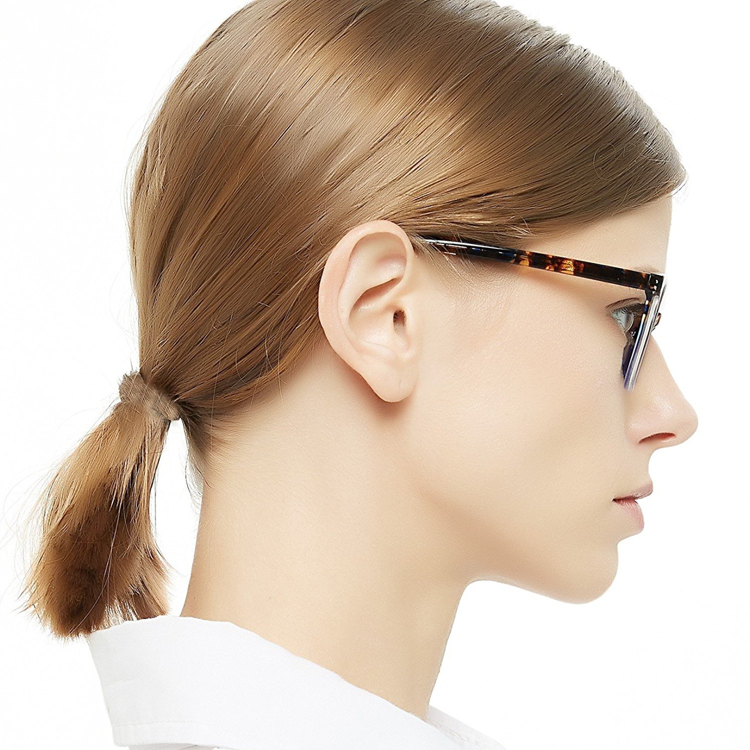 Occi Chiari Rectangle Stylish Eyewear Frame Non Prescription Blue49