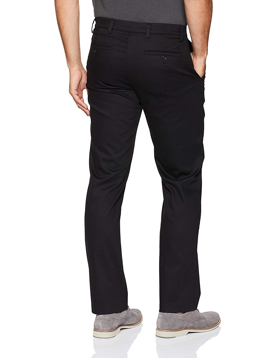 Dockers Men's Straight Fit Easy Khaki Flex Pants, Black,, Black, Size ...