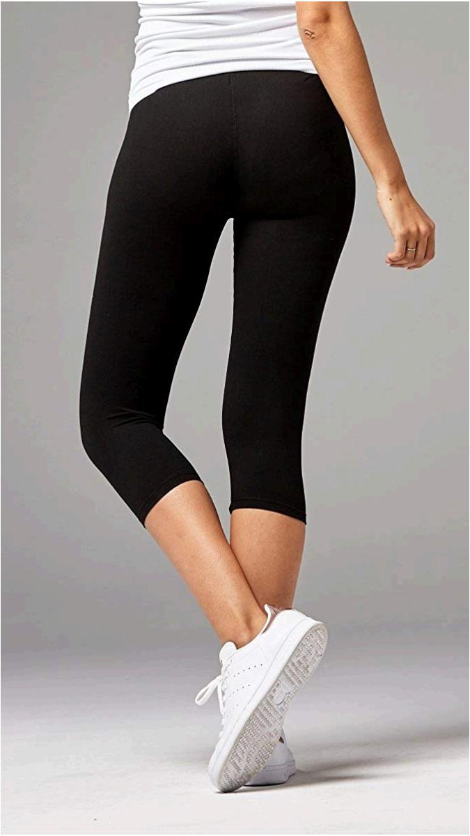 Premium Ultra Soft Womens High Waisted Capri Leggings Black Size 120 Dpt8 Ebay 5616