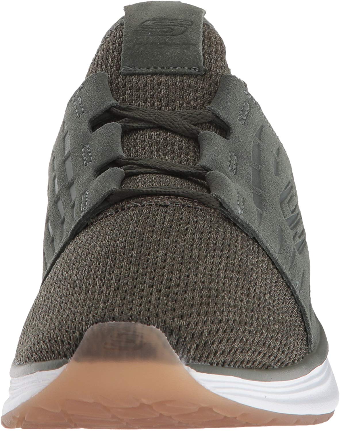 Skechers Mens 52967 Canvas Low Top Lace Up Fashion Sneakers, Olive ...