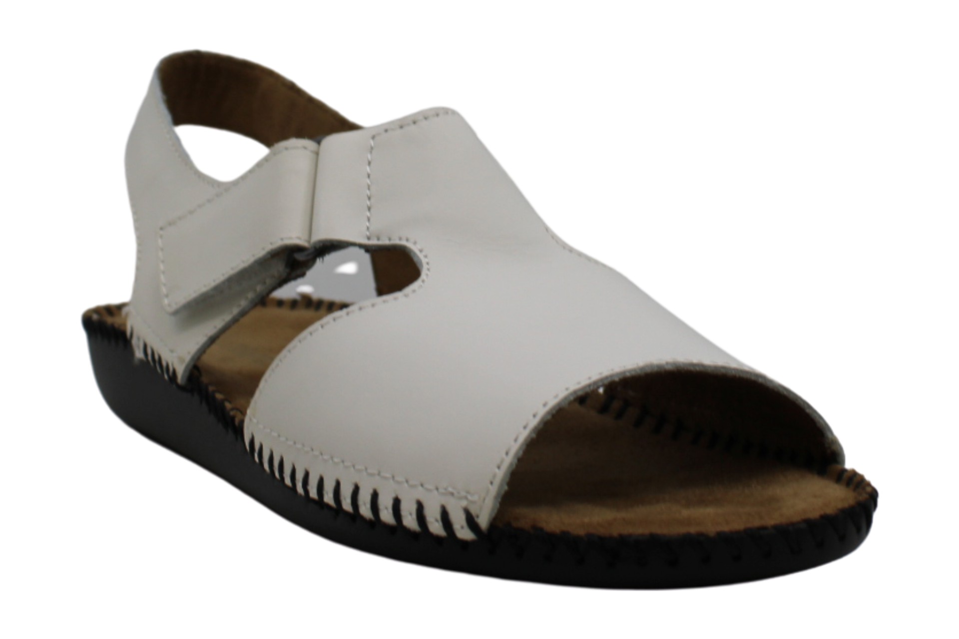 Auditions Womens Sprite Leather Open Toe Casual Slingback, White, Size ...