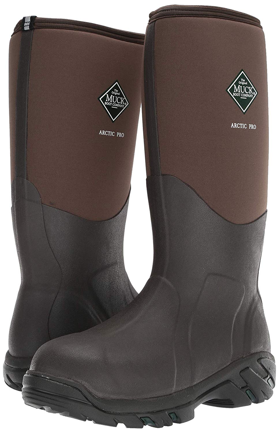Muck Boot Mens Arctic Fabric Almond Toe Mid-Calf Western Boots, Bark ...