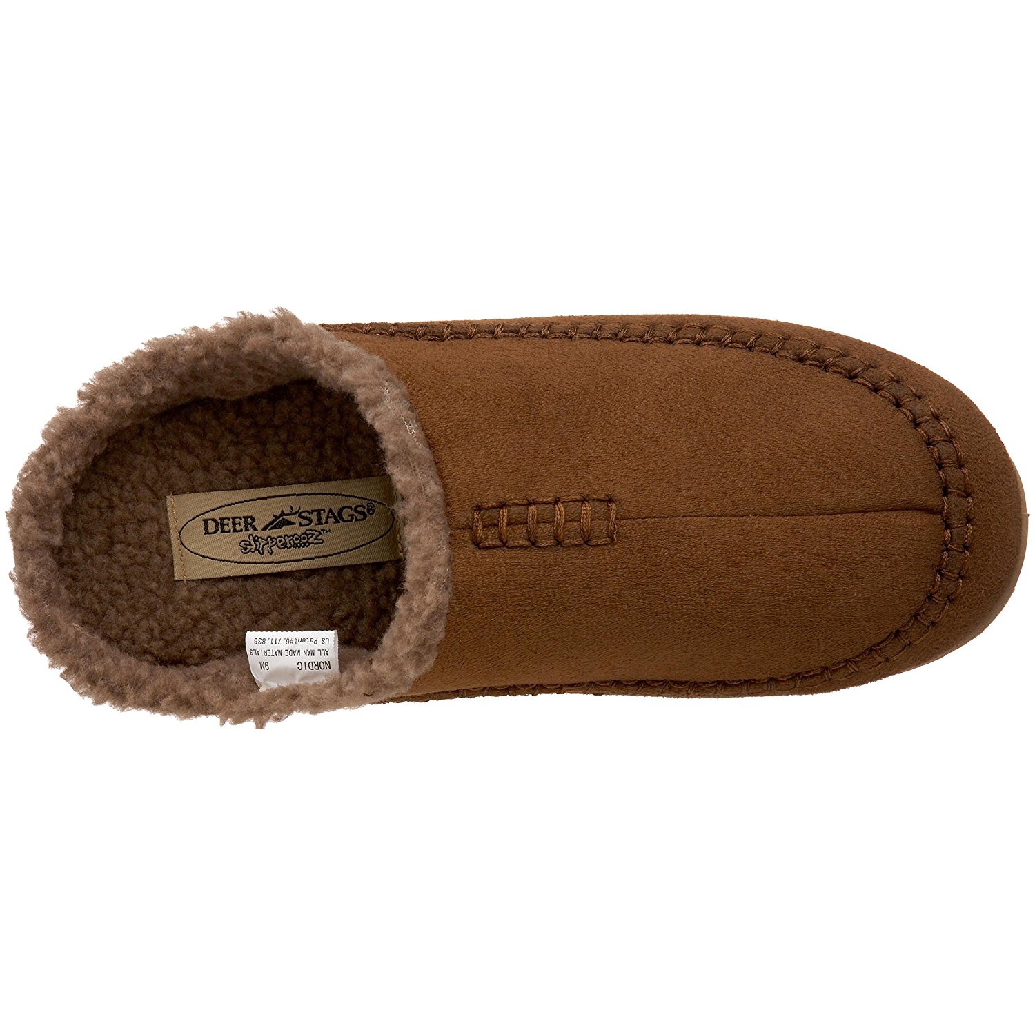 Deer Stags Mens nordic Faux Fur Closed Toe Slip On Slippers, Chestnut, Size 13.0 | eBay