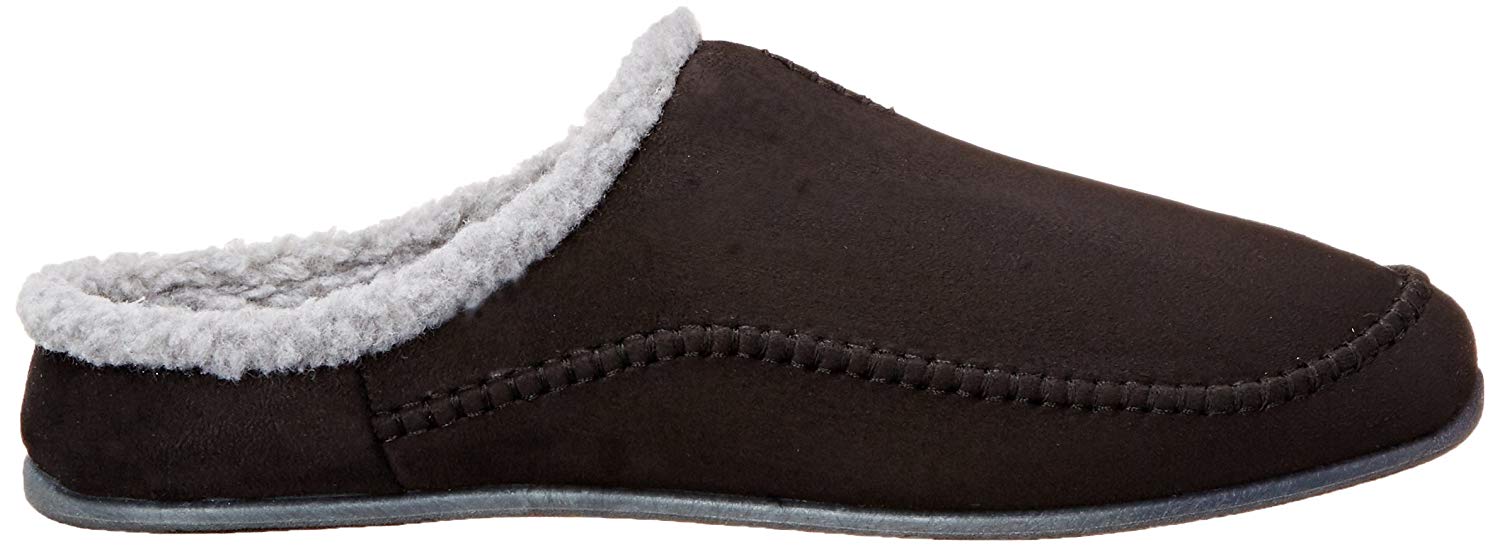Deer Stags Mens nordic Faux Fur Closed Toe Slip On Slippers, Black, Size 12.0 R8 | eBay