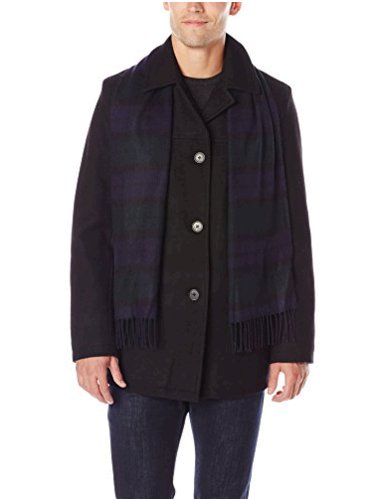 tommy hilfiger men's wool melton walking coat