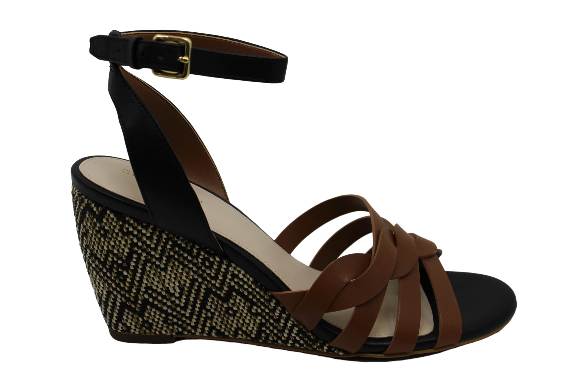 Cole Haan Womens myra Leather Peep Toe Formal Strappy Sandals, Black, Size 8.0 E 192004372334 | eBay