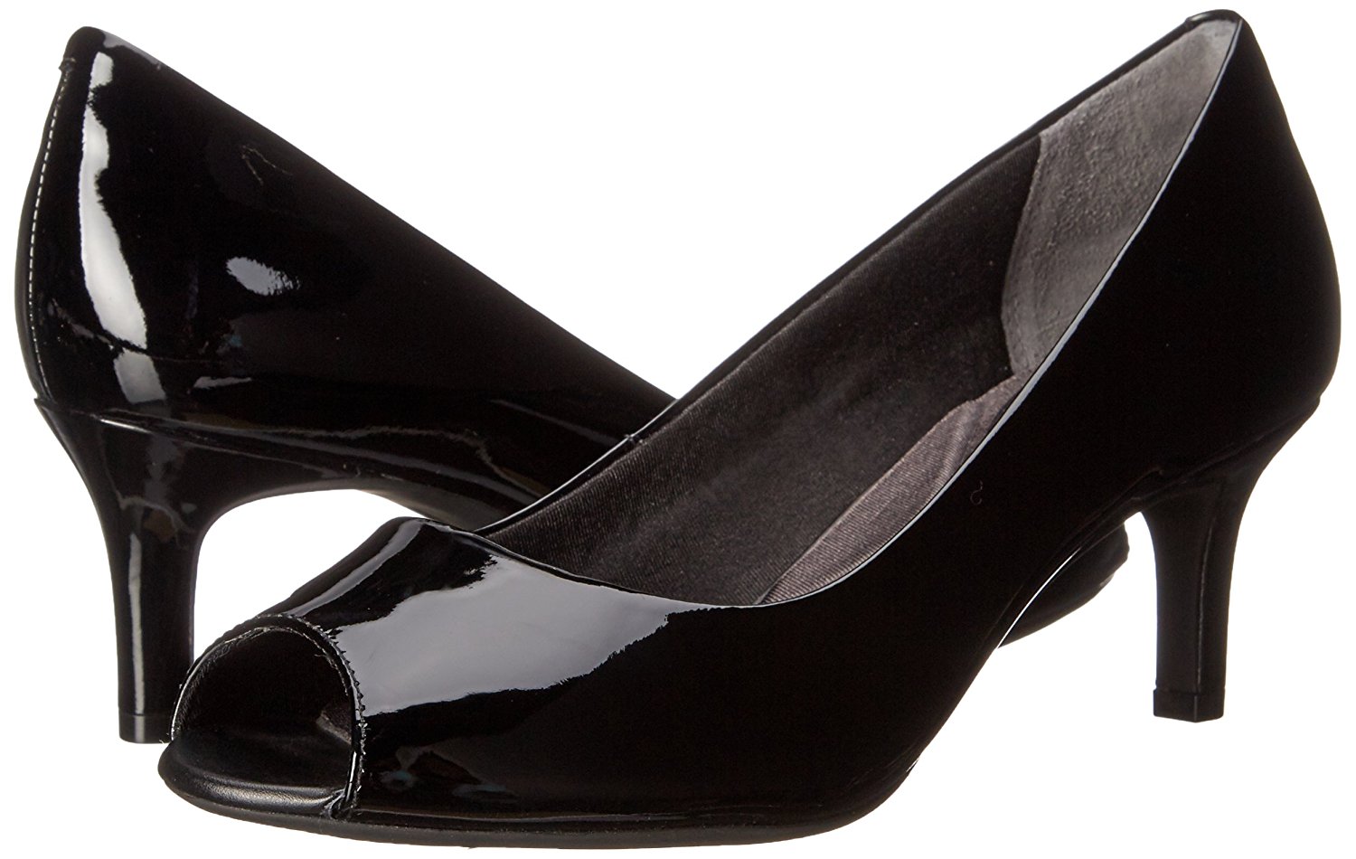 Rockport Womens Finula Leather Peep Toe Classic Pumps Black Patent Size 7.0 Rockport Womens Finula Leather Peep Toe Classic Pumps Black Patent Size 7.0