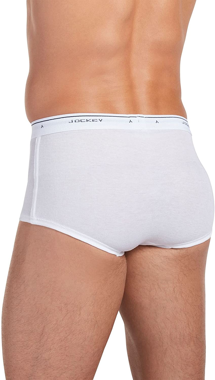 Jockey Men's Underwear Classic Full Rise Brief 6 Pack, White, Size 40
