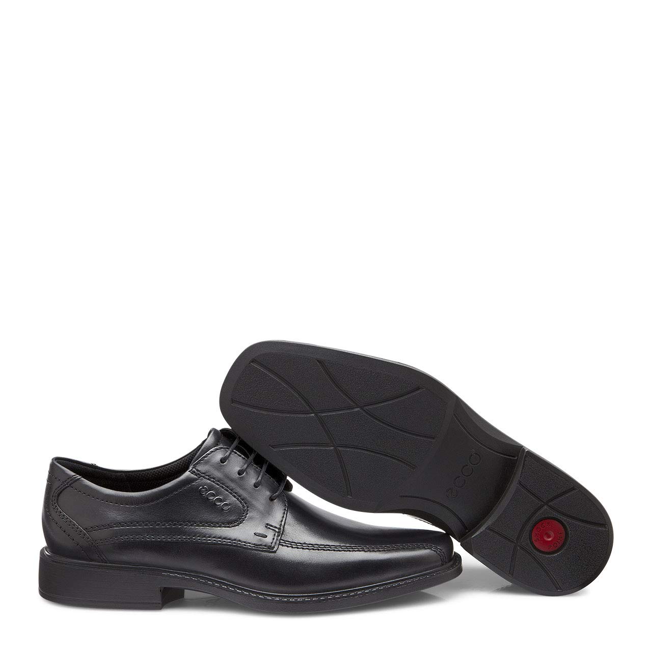 ECCO Men's Shoes New Jersey Leather Lace Up Casual, Black Santiago, Size 9.0 bwX eBay