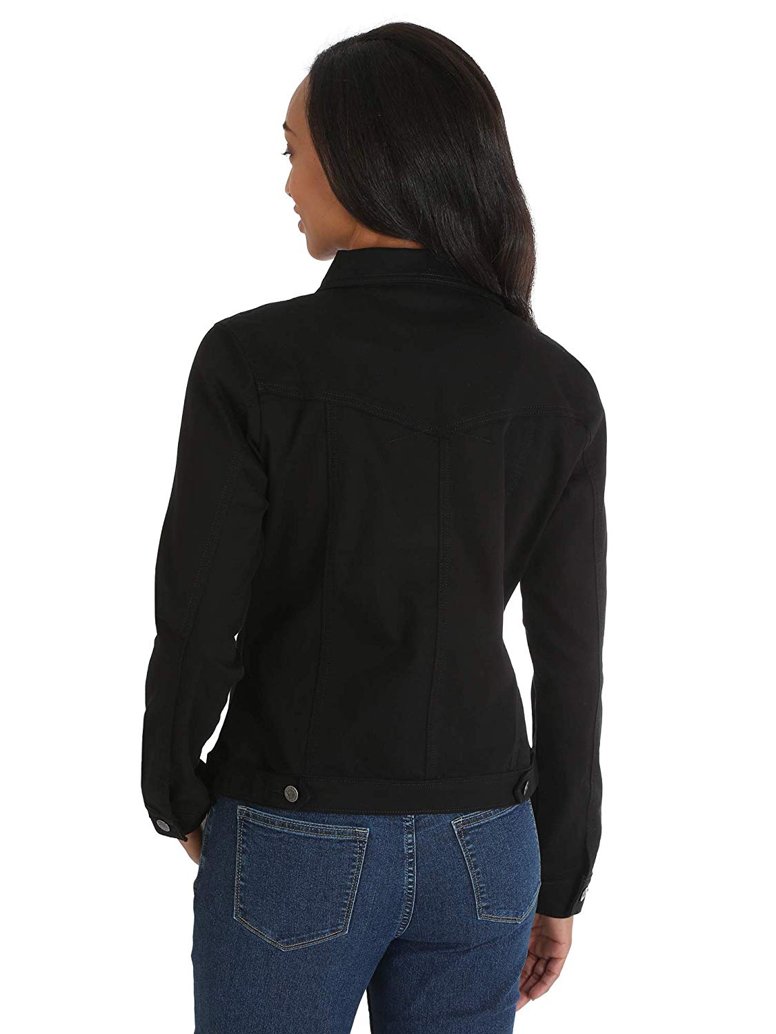 Riders by Lee Indigo Women's Denim Jacket, Black, Large, Black, Size ...