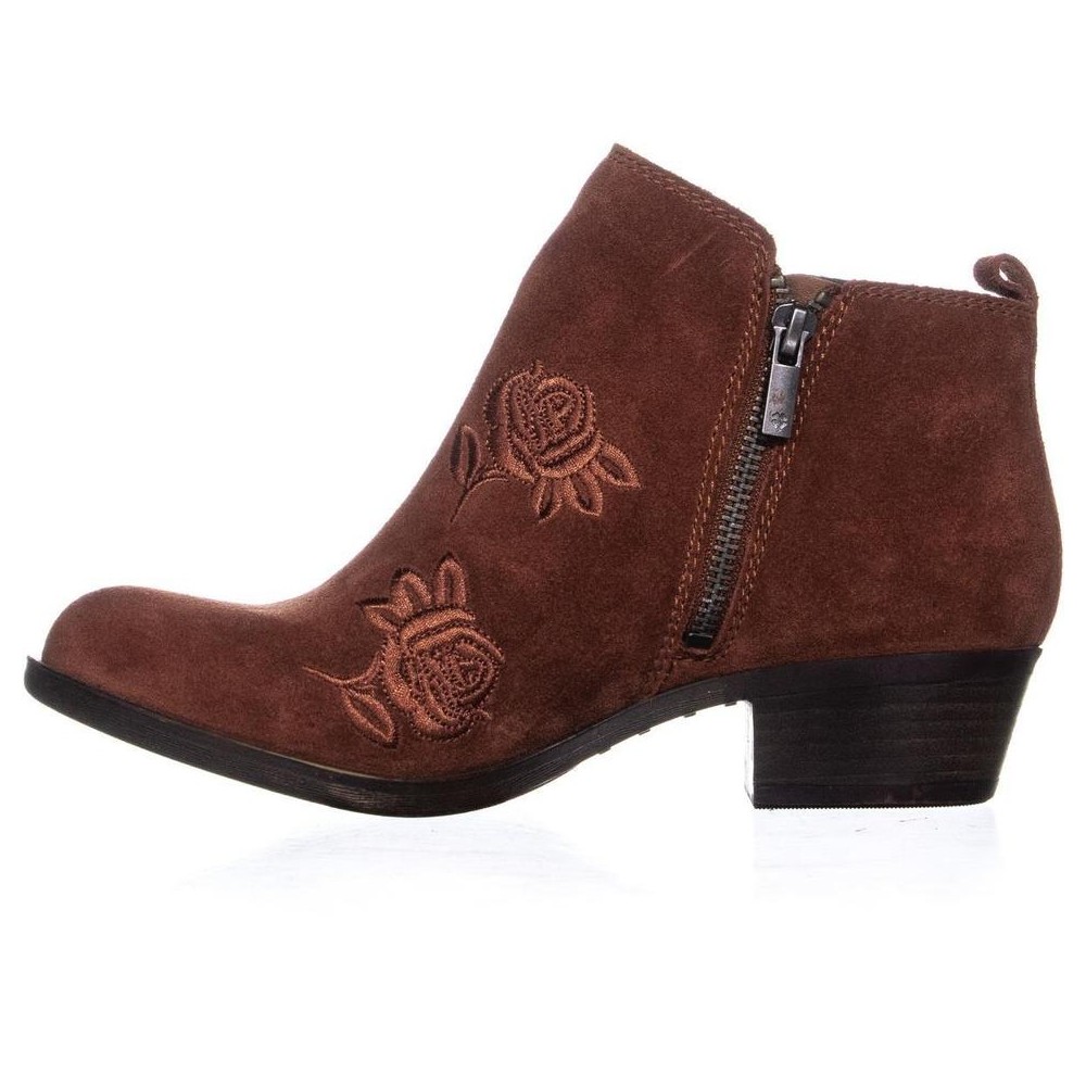 red ankle boots 6