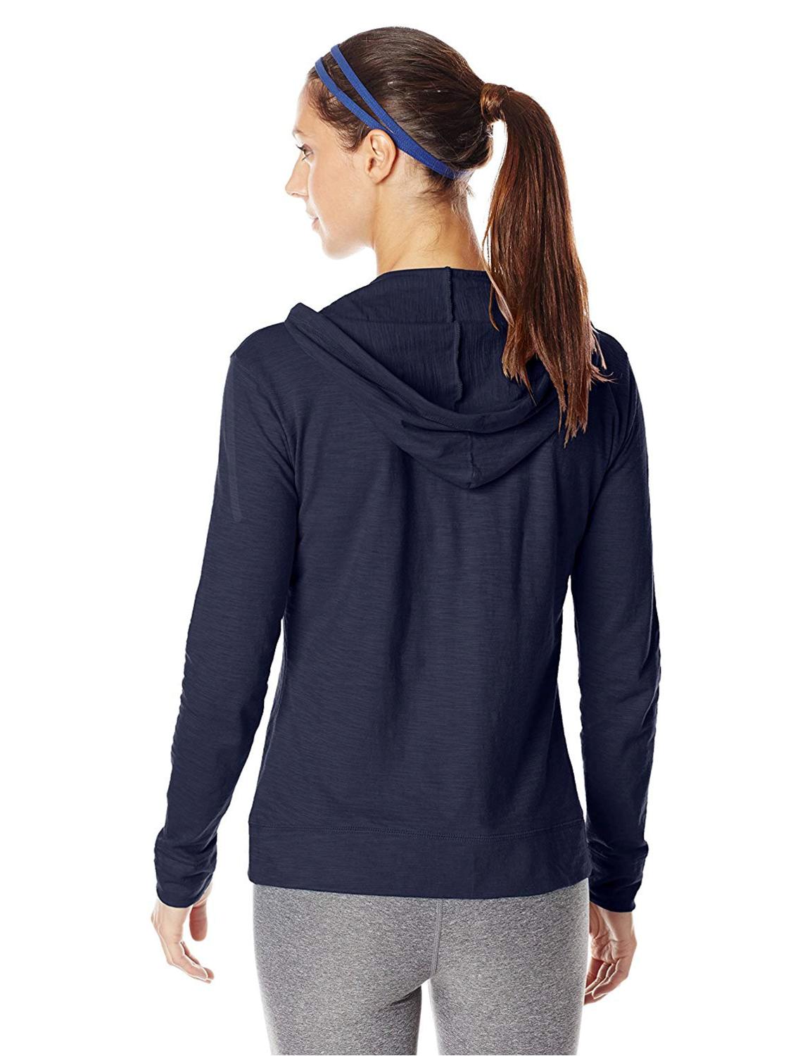 hanes navy blue zip up hoodie