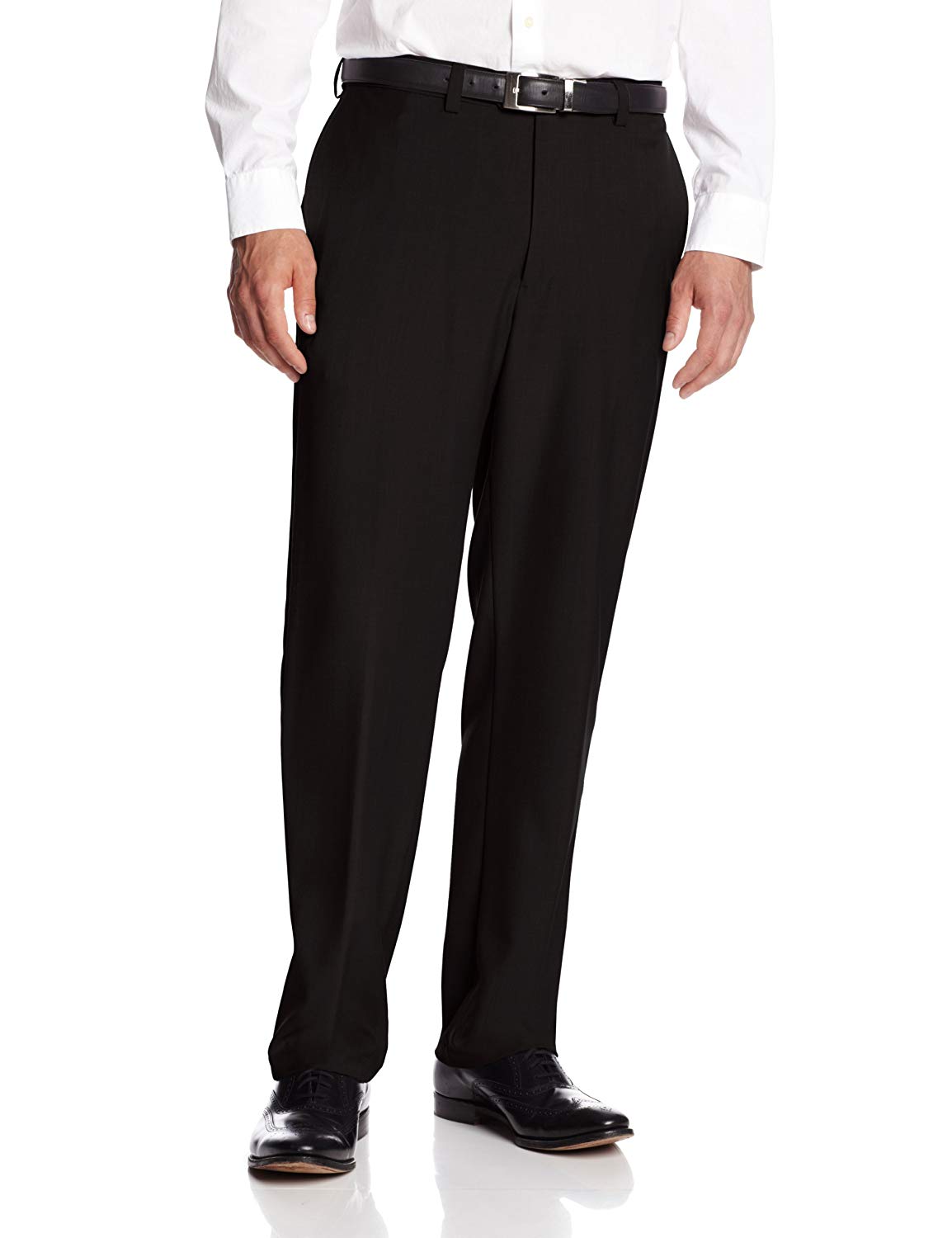 Haggar Men's Repreve Stria Hidden Expandable Waist Plain, Black, Size 42W x 32L | eBay