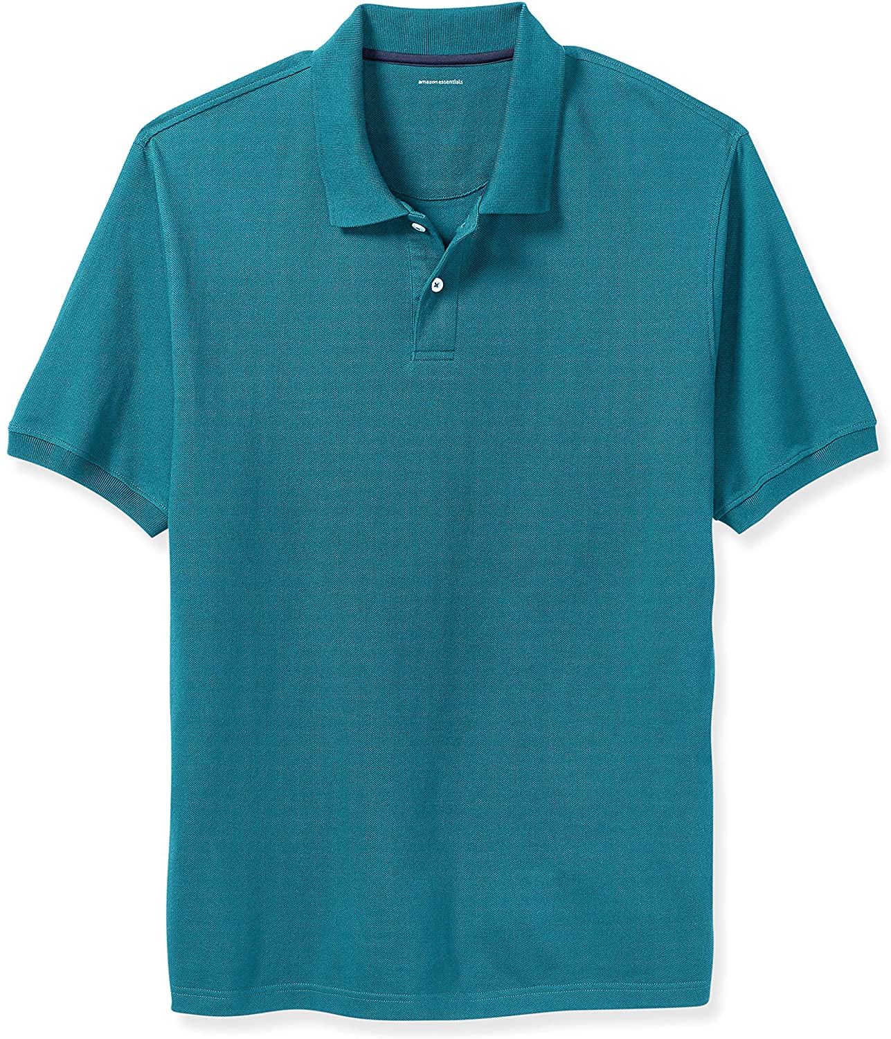 Essentials Men's Big & Tall Cotton Pique Polo Shirt, Dark Teal, Size 3. ...