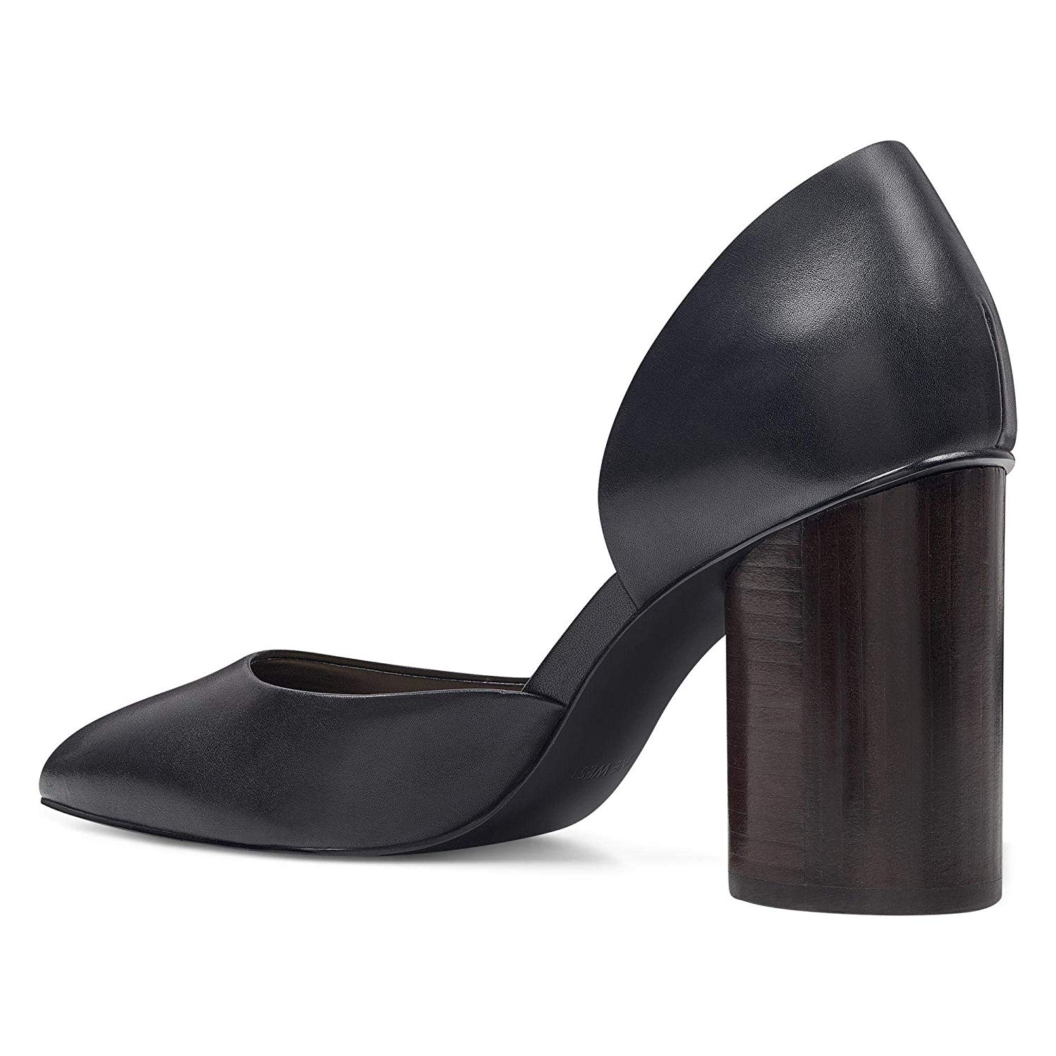nine west leather & lucite pointed toe pump