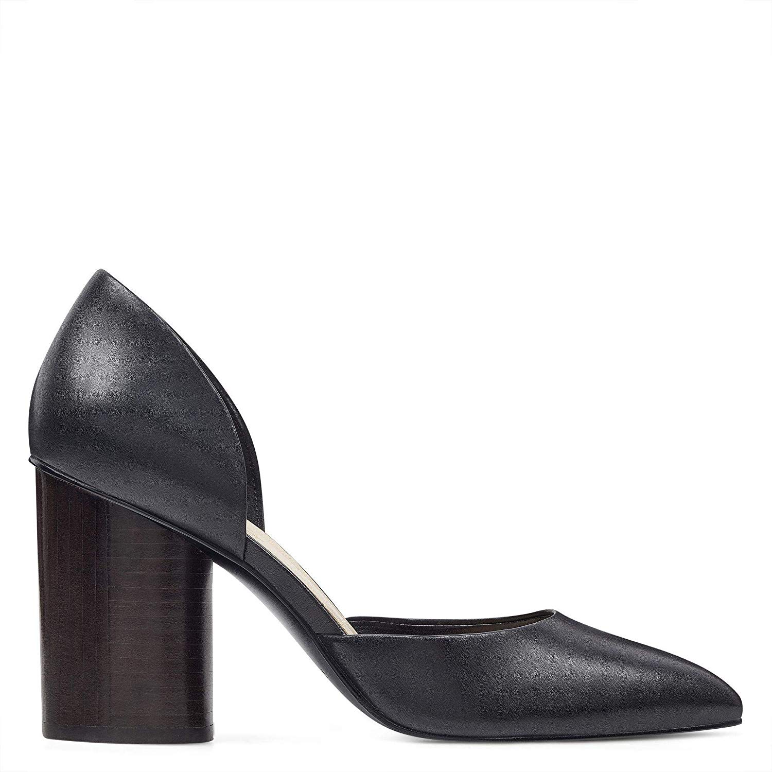 nine west leather & lucite pointed toe pump