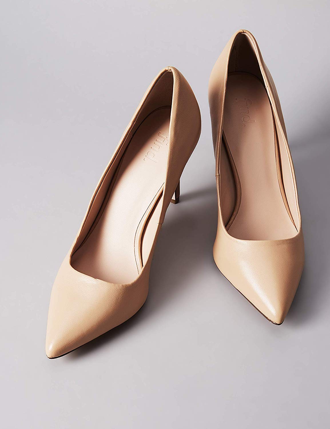 Brand find. Women's High Heel Leather Pumps Beige), US, Beige, Size 6