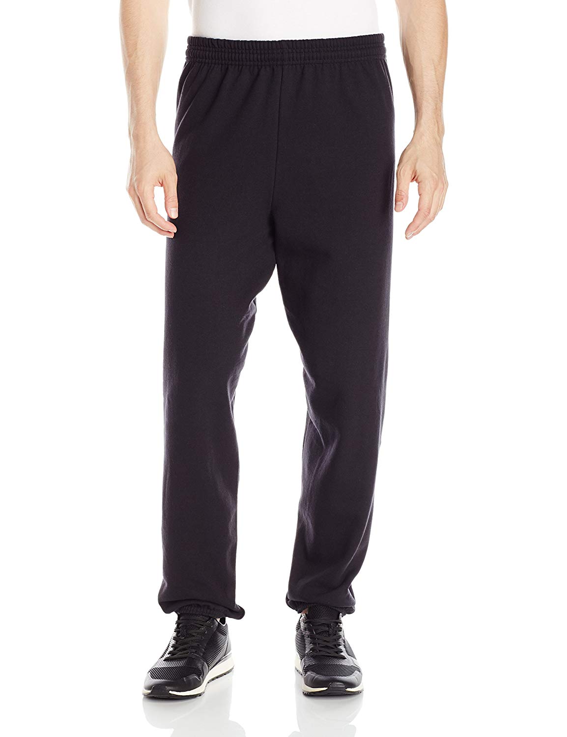 Hanes Men's EcoSmart Fleece Sweatpant, Black, M, Black, Size Medium ...