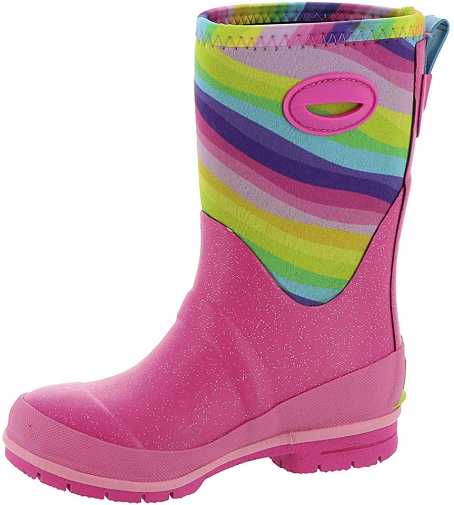 Western Chief Kids' Cold Rated Neoprene Snow Boot, Glitter Rainbow ...