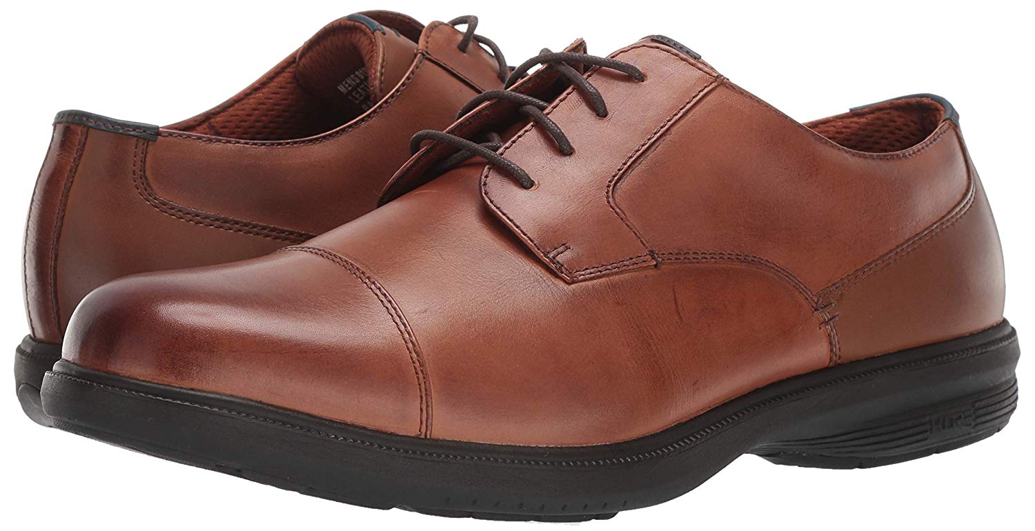 Nunn Bush Men's Maretto Cap Toe Oxford with Kore Slip-Resistant, Tan, Size 9.5 B | eBay