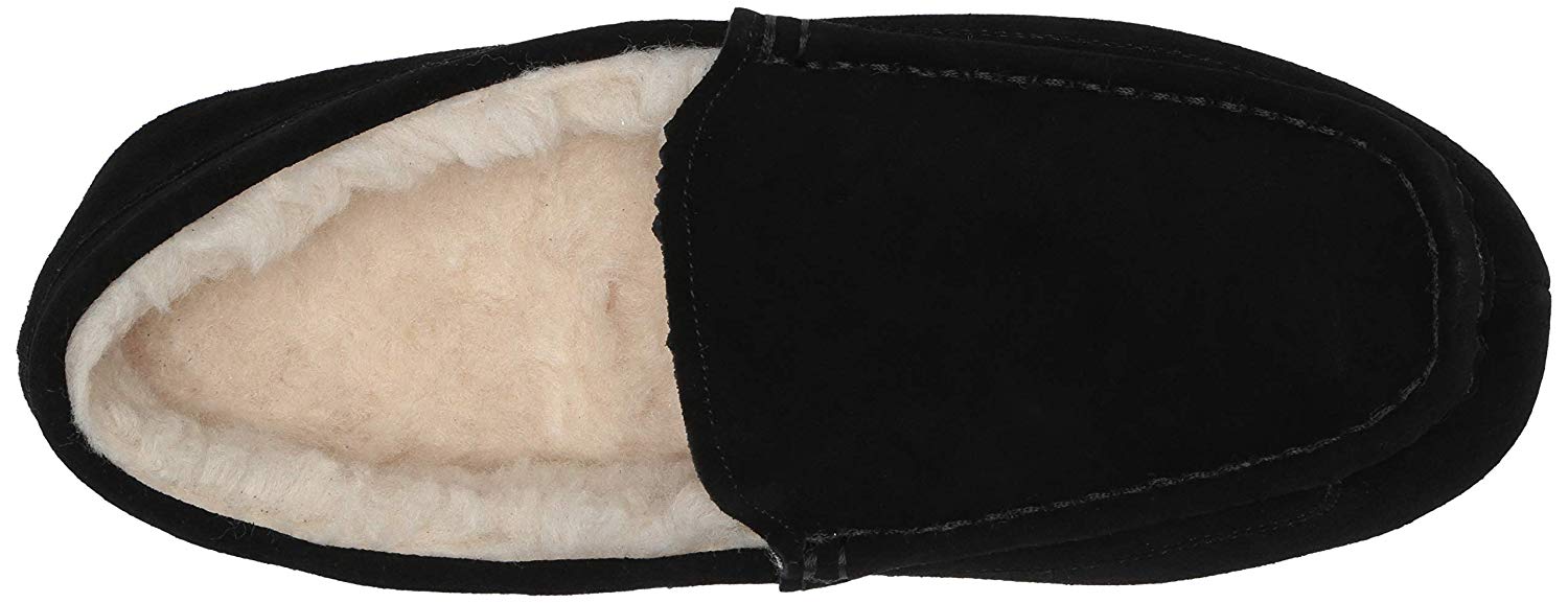 amazon essentials men's leather moccasin slipper