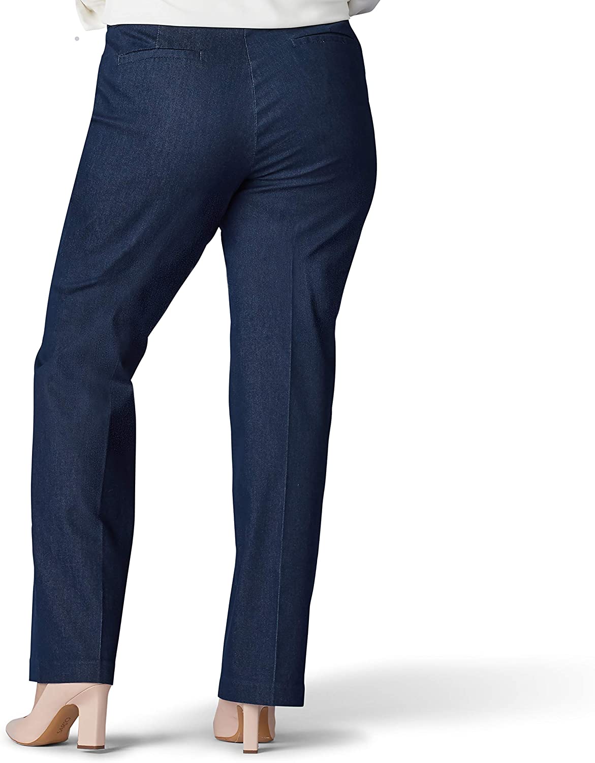 LEE Women's Plus Size Flex Motion Regular Fit Trouser, Indigo Rinse ...