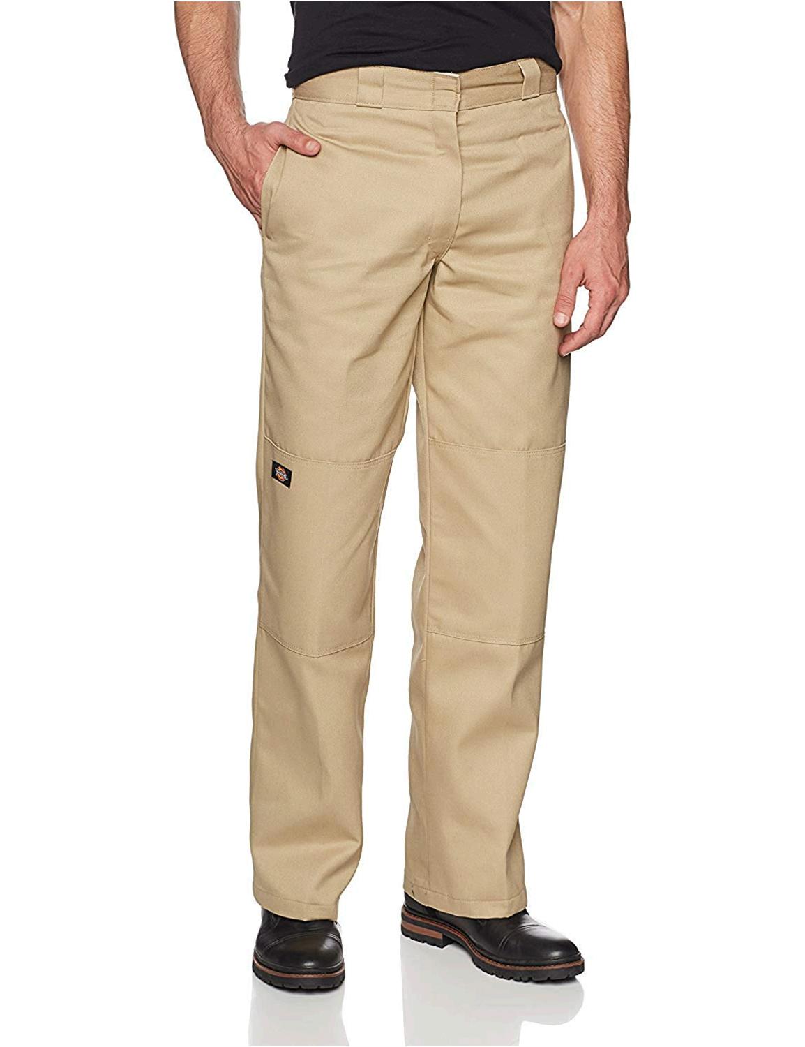 Dickies Men's Loose Fit Double Knee Twill Work Pant,, Khaki, Size 42W x ...