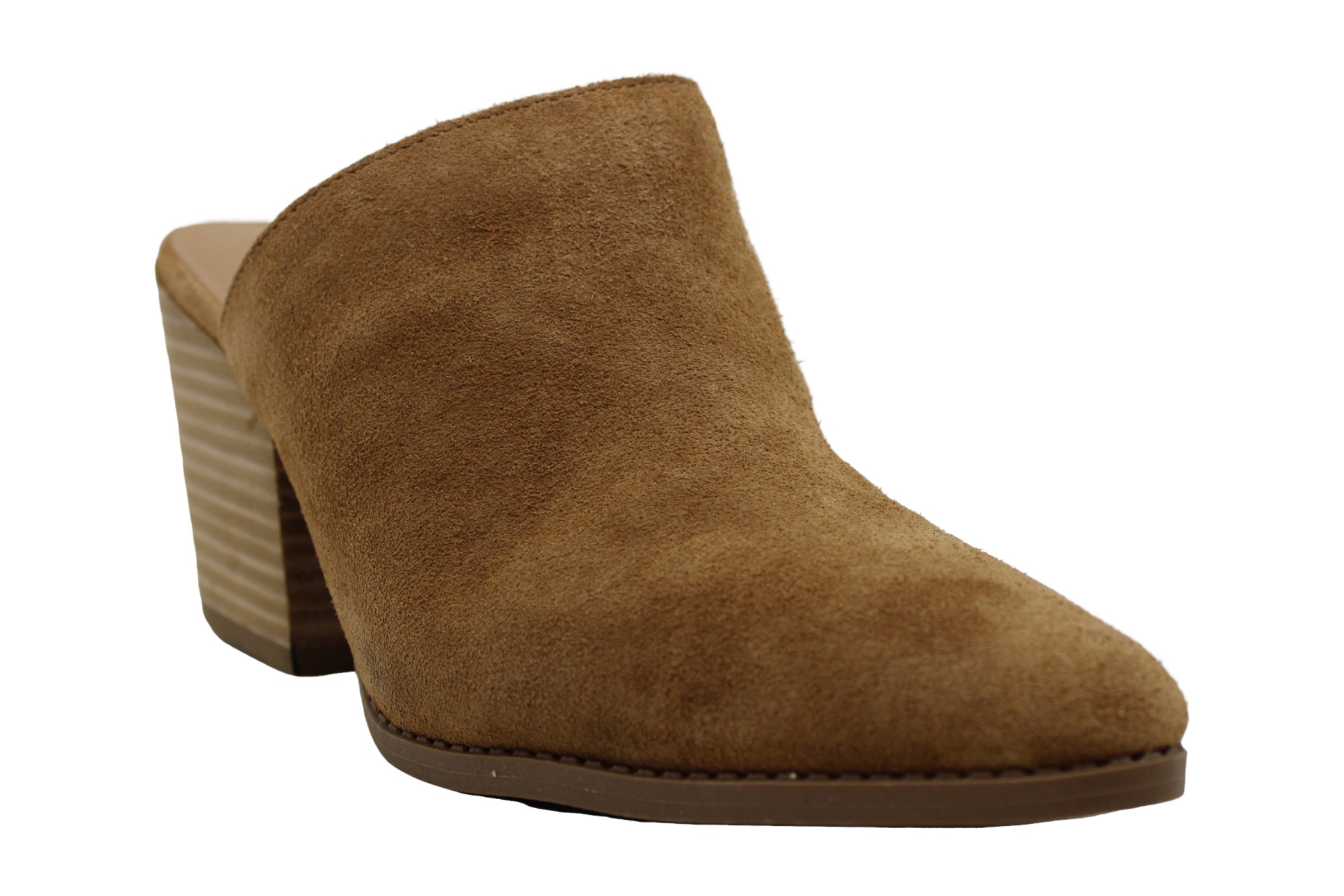 suede closed toe mules