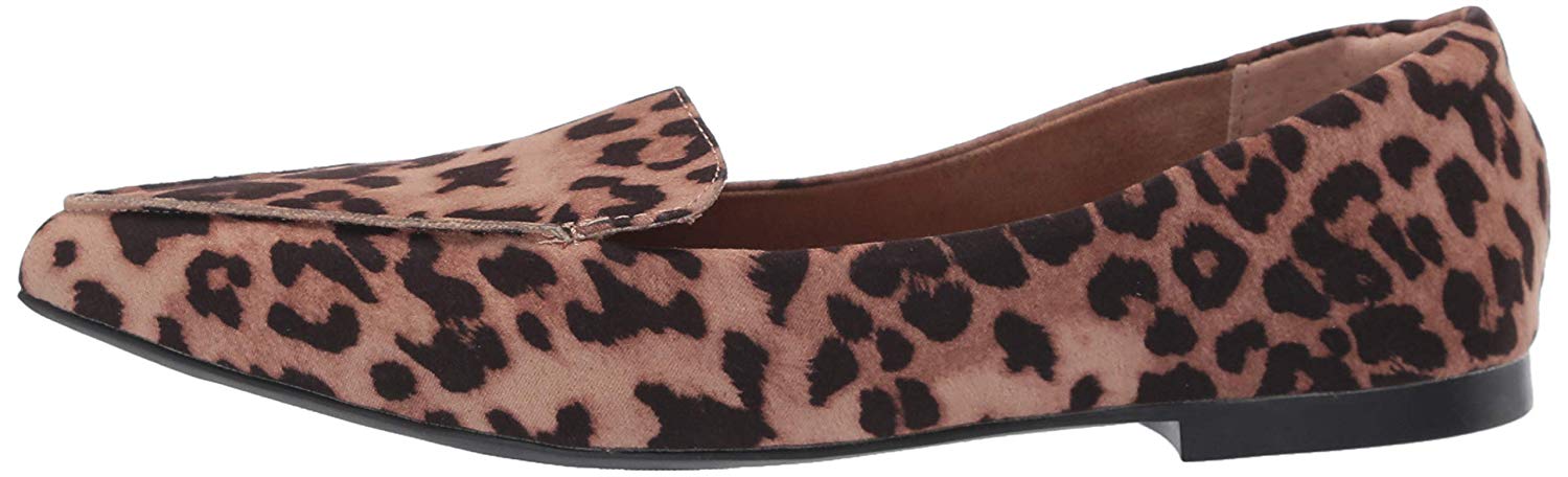 leopard flat loafers