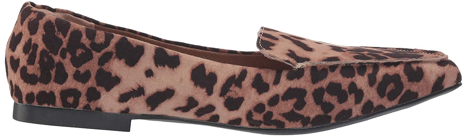 leopard flat loafers