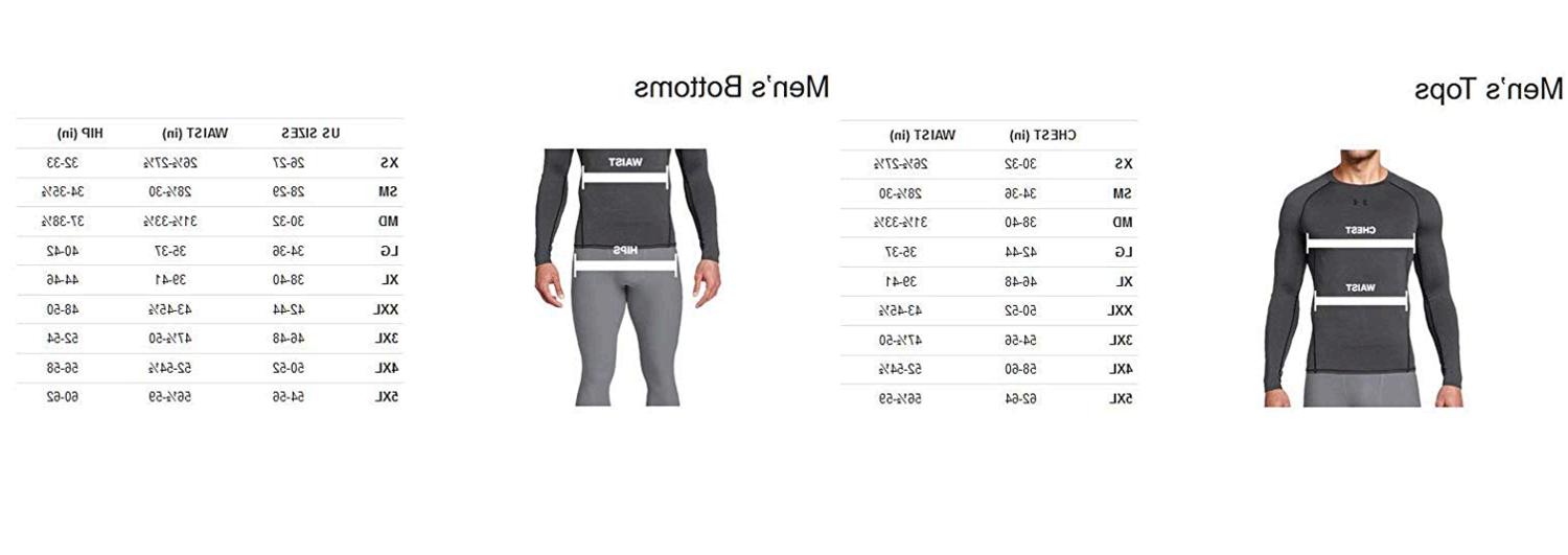 under armour compression pants size chart