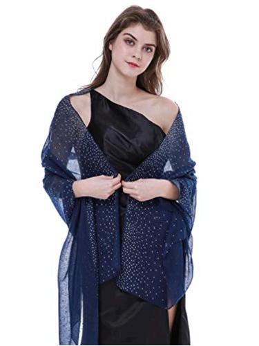 navy blue evening wrap