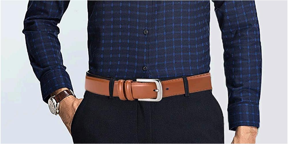 Mens Belt,Bulliant Genuine Leather Belt, Brown, Size 34&quot;-38&quot; Waist Adjustable xJ | eBay
