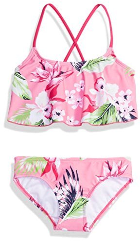 Kanu Surf Big Girls' Alania Flounce Bikini Beach Sport 2-Piece, Pink ...