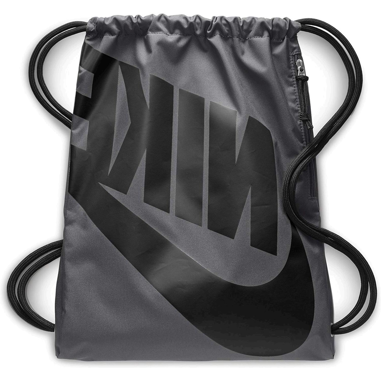Nike Heritage Gym Sack Bag, Dark Grey, Dark Grey/Black/Black, Size One ...