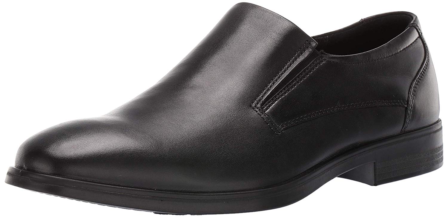 ECCO Men's Shoes Melbourne Leather Closed Toe Slip On Shoes, Black ...