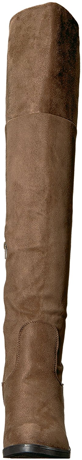 Journee Collection Womens SANA Almond Toe Over Knee Fashion, Taupe