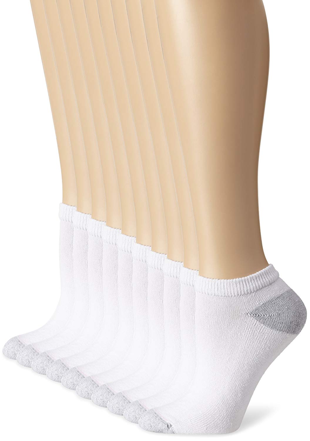 10 Pack Cushioned Women's Athletic Socks LowCut (Size, White, Size 9