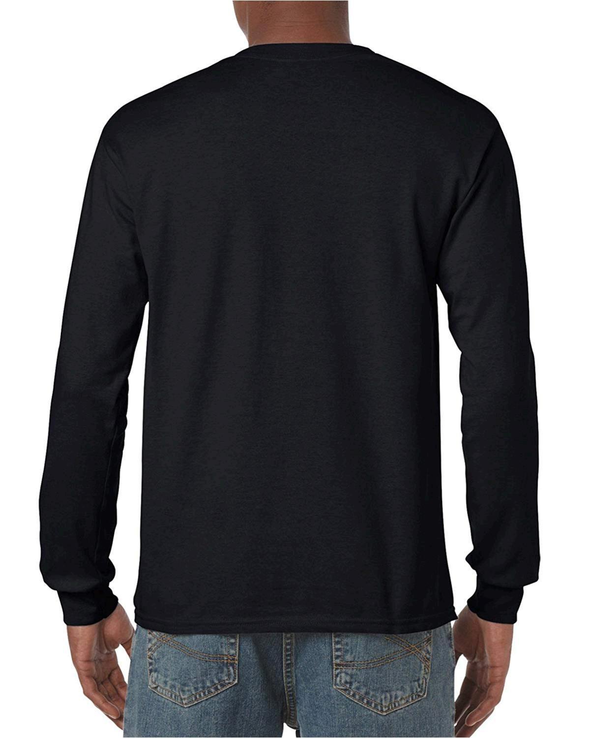 Gildan Men's Ultra Cotton Adult Long Sleeve T-Shirt, 2-Pack,, Black ...