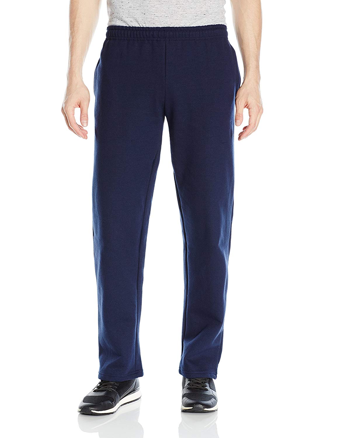 Gildan Men's Big and Tall Fleece Open Bottom Pocketed Pant,, Navy, Size ...