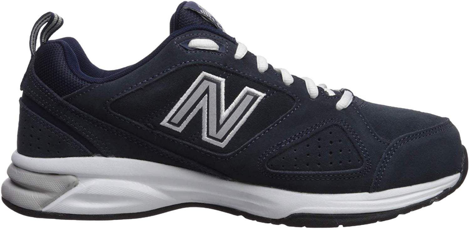 New Balance Mens Mx623v3 Training Shoe, Leather Low Top Lace Up, Navy ...