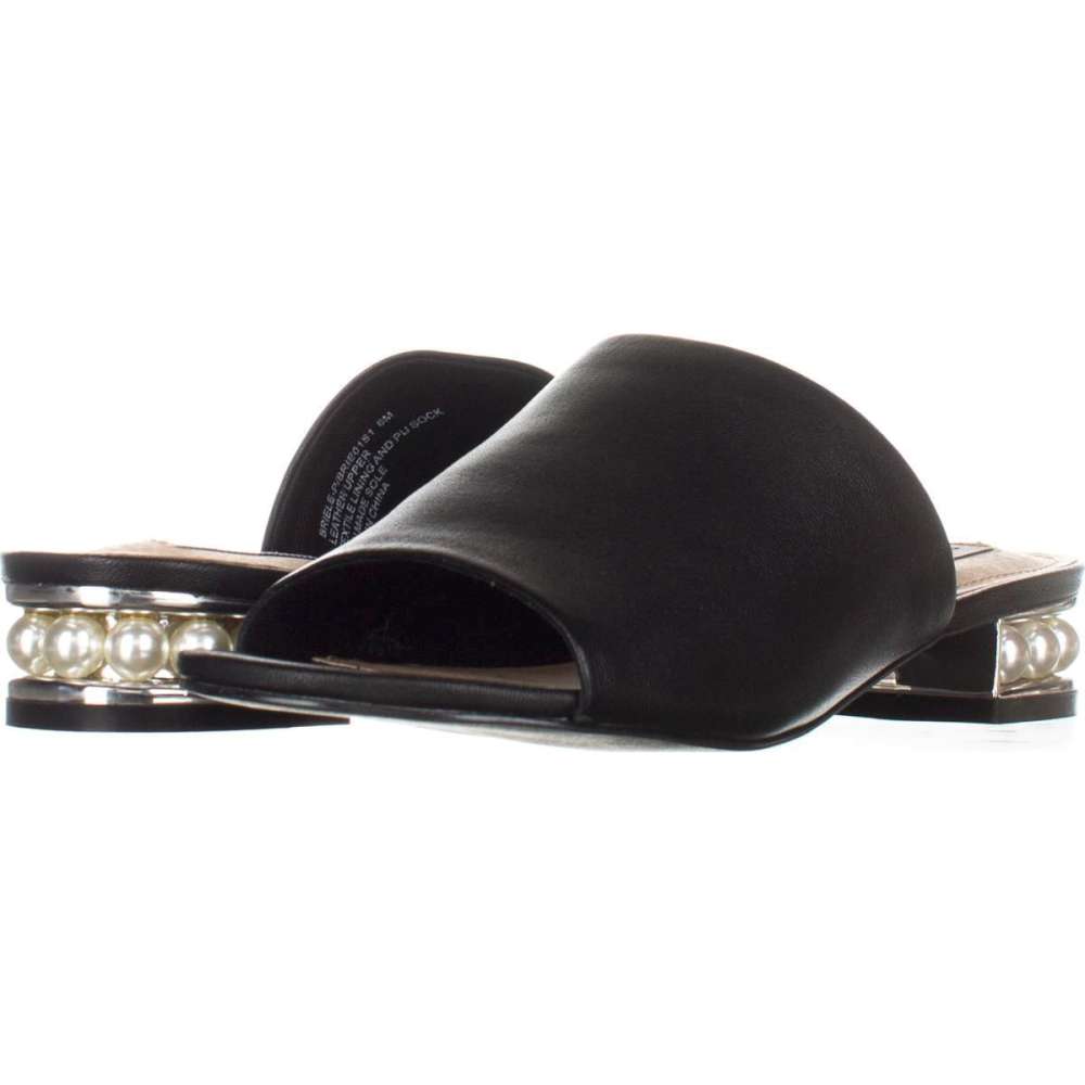 womens black leather slides