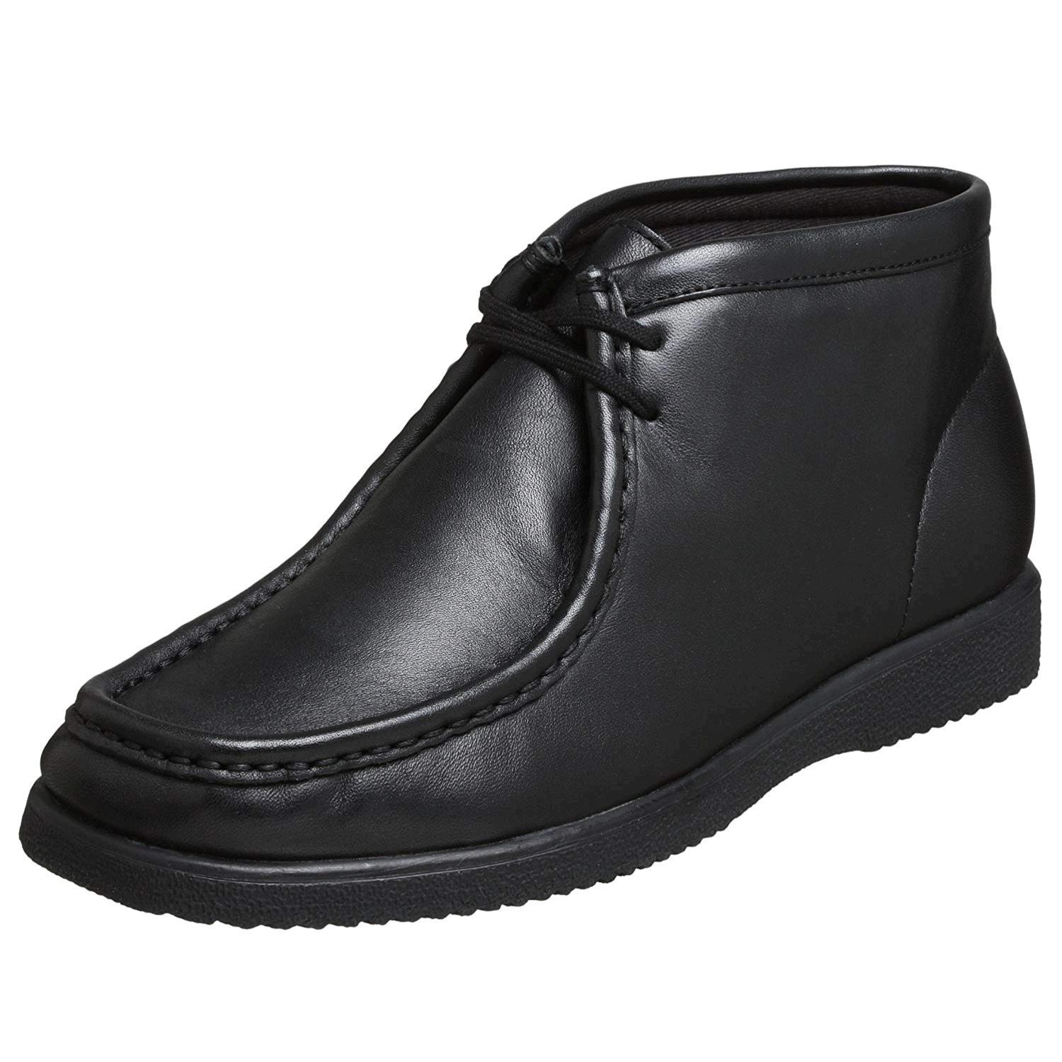 black leather hush puppies